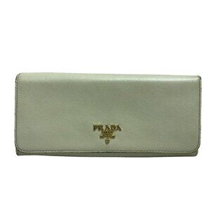 PRADA - Cream Leather Long Wallet